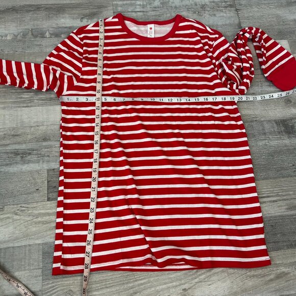 Target Men's NWT Red White Stripe Pajama Set Size Large Cotton R23 - Picture 6 of 7